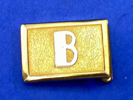 Vintage Letter B Initial Pioneer Brand Monogrammed Petite Belt Buckle 