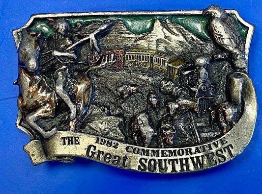 The Great Southwest 1982 Limited Ed. Commemorative Vintage Belt Buckle 