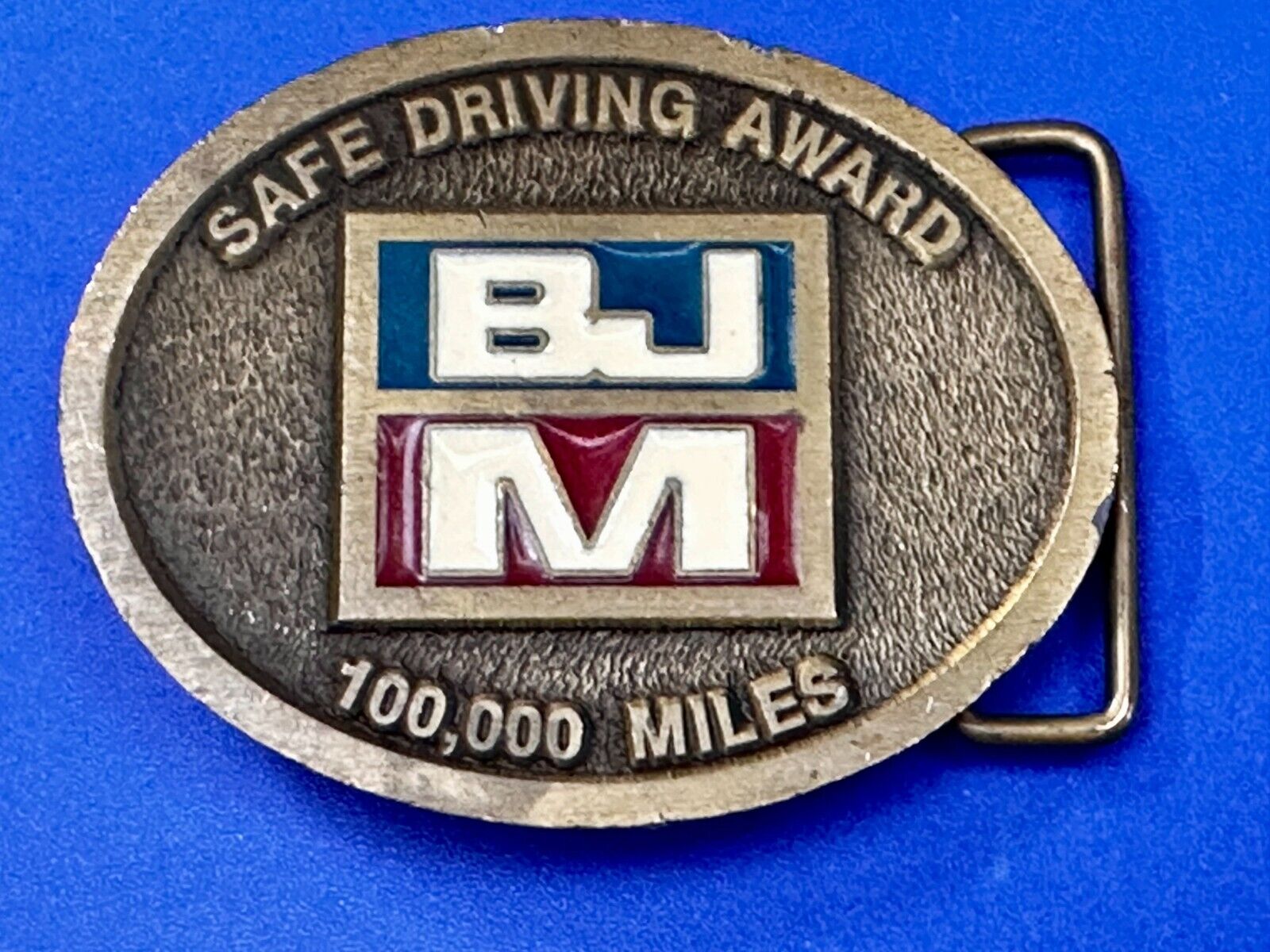 BJM 100,000 Miles Safe Driving Award Belt Buckle by CD Hit Made in Usa