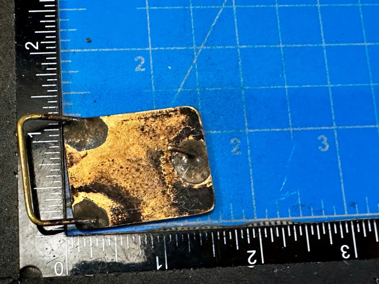 Tree of Life Inlaid Gold Tone Hippy Vibe Vintage SMALL Artisan Belt Buckle