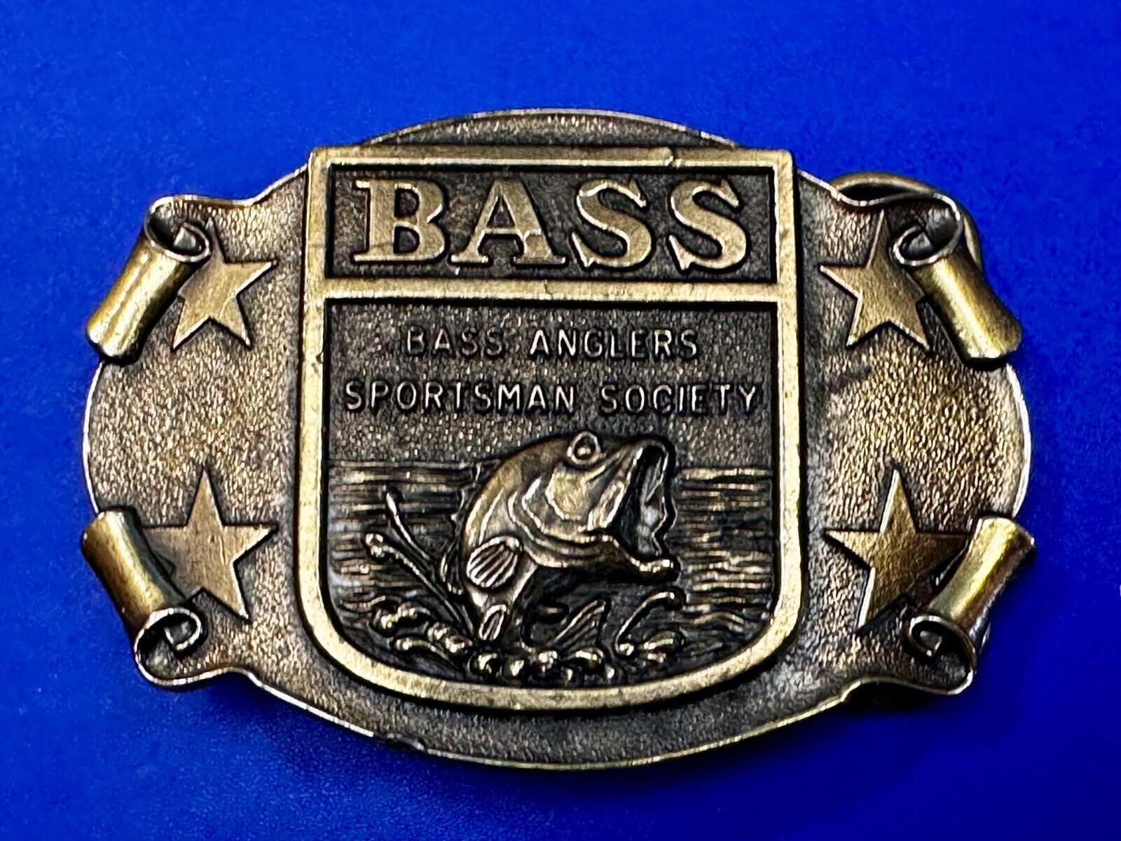 Bass Anglers Sportsman Society Fishing Club Belt Buckle