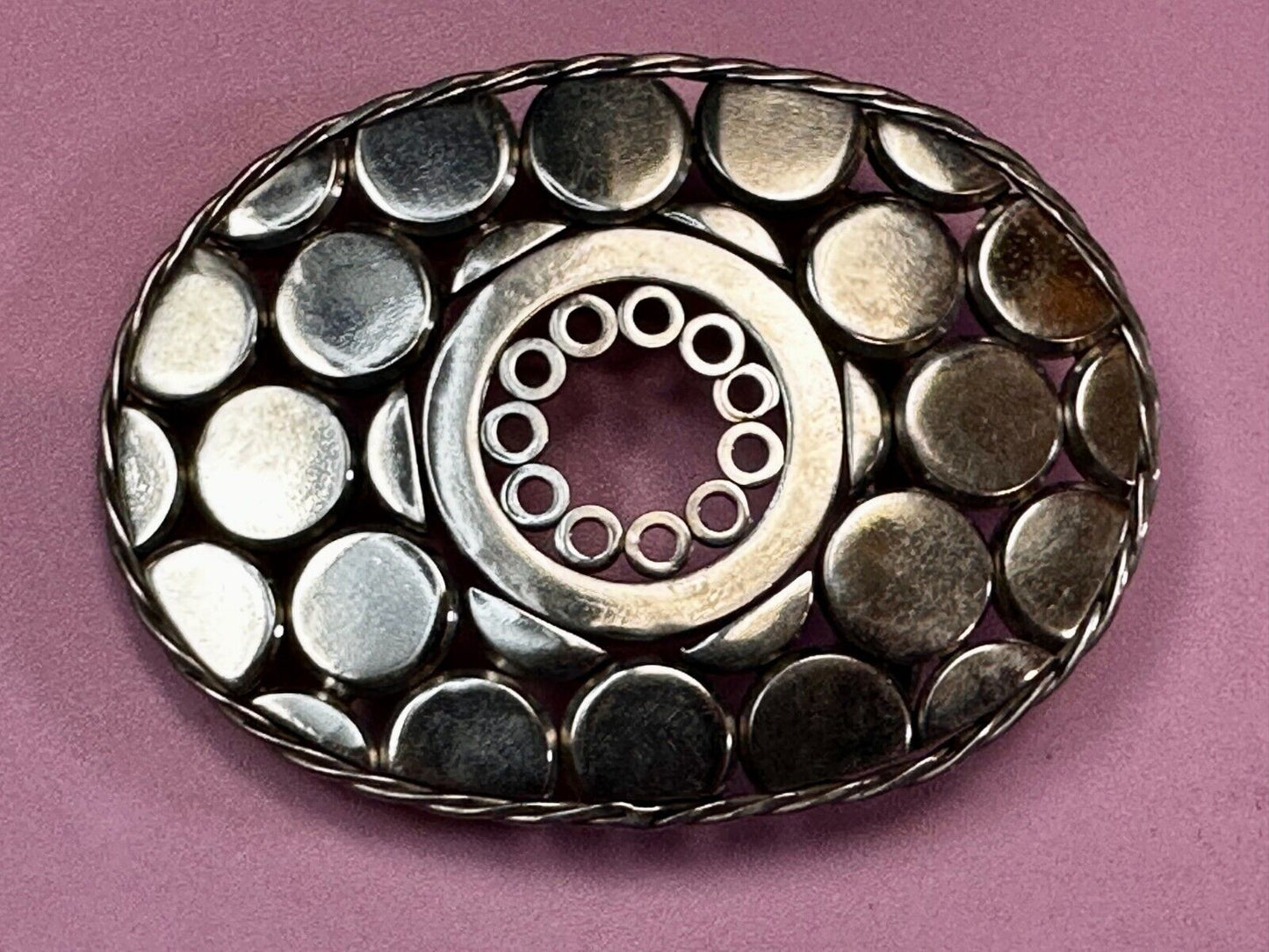 Unique Welder Machine Shop Folk Industrial Art Quality Artisan Oval Belt Buckle
