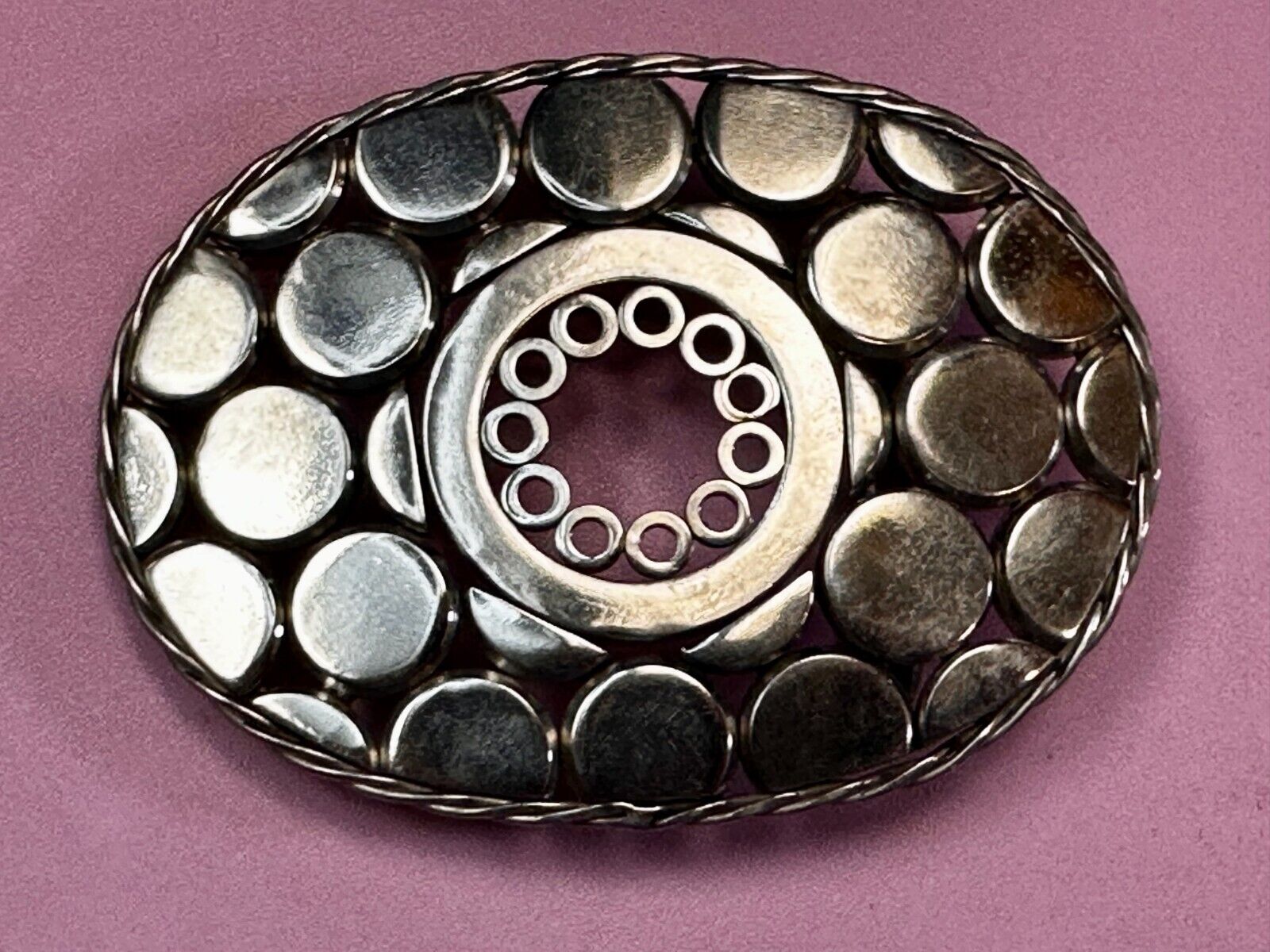 Unique Welder Machine Shop Folk Industrial Art Quality Artisan Oval Belt Buckle