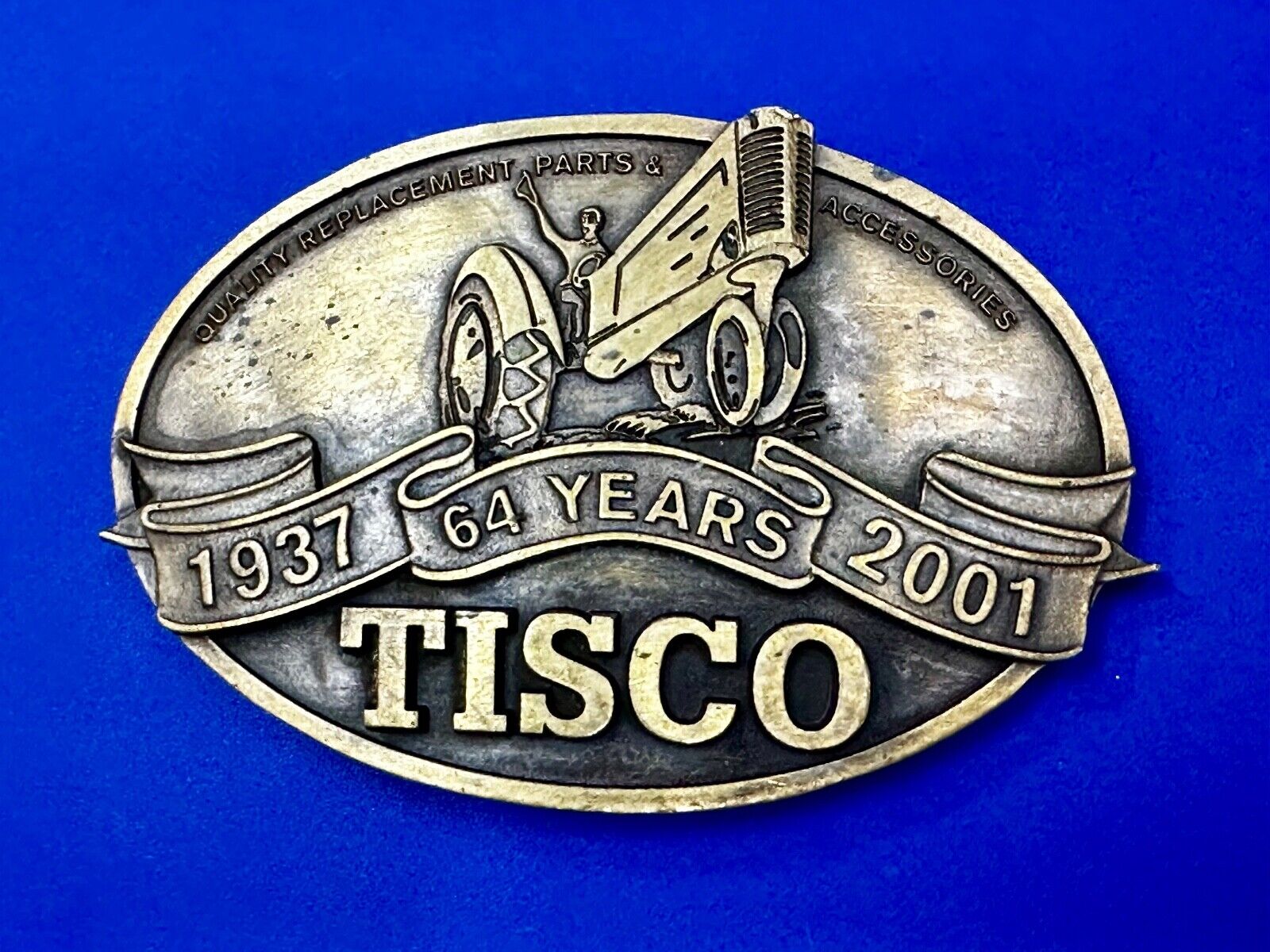 TISCO Tractor Implement Supply Replacement Parts 64 years, 2001 Belt Buckle