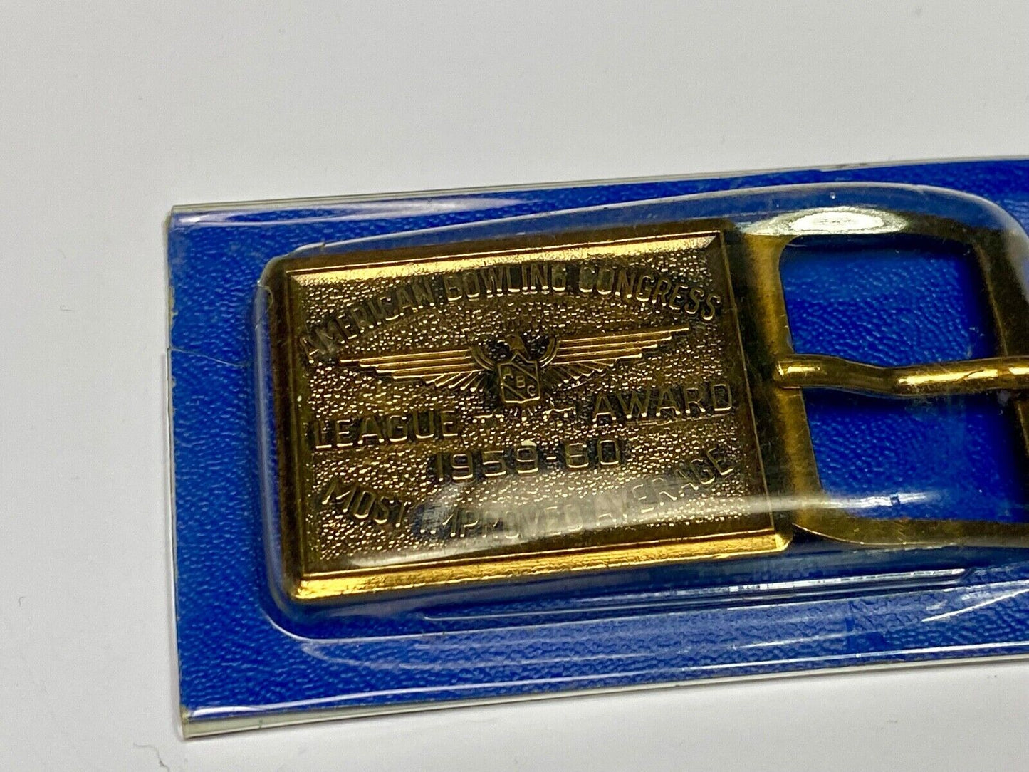 1959 - 1960 Award - Belt Buckle Abc League Award Bowling Most Improved Average