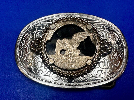 American Eagle Belt Buckle - or blank for your silver dollar coin or 39mm stone!