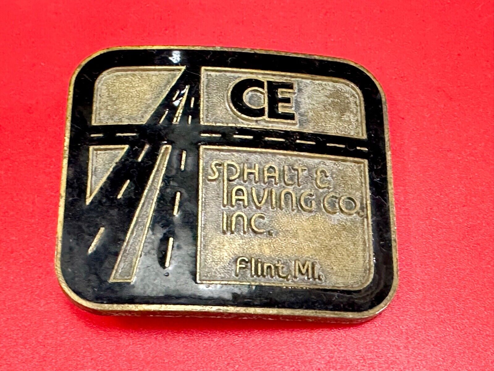 ACE Asphalt & Paving company  Flint MI Promo Adverting belt buckle