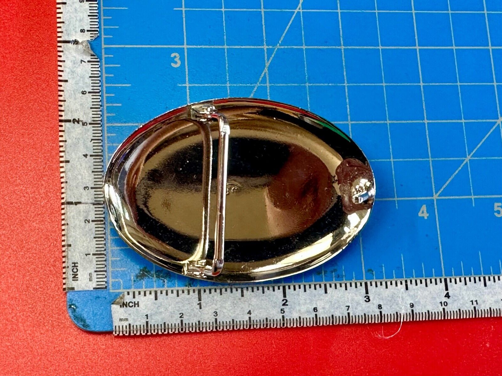 BC - B Cayaditto Zuni Native American Indian turquoise cab stone belt buckle