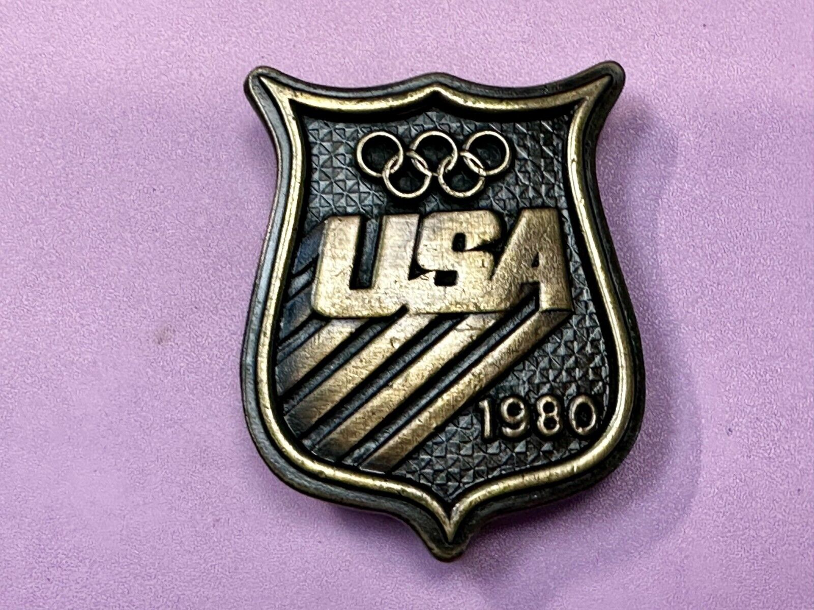 1980 USA Olympic Committee Bergamot Brass Works Vintage Belt Buckle Paul Rollins