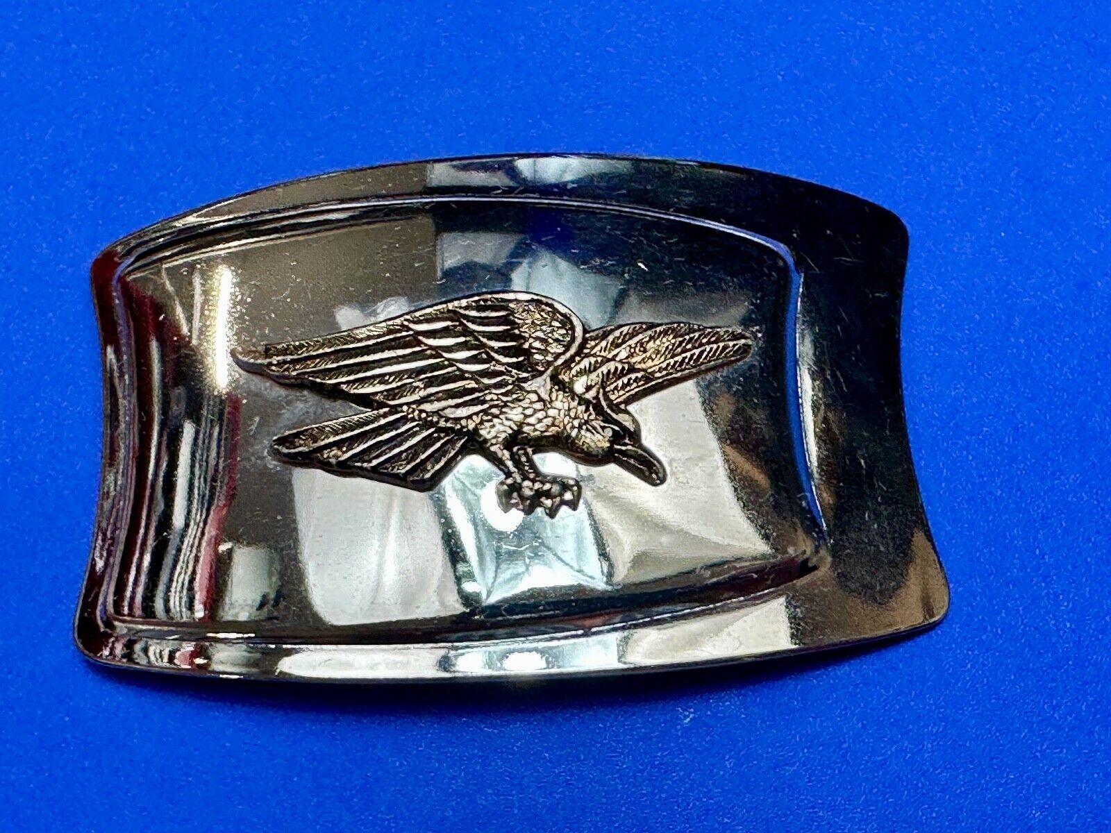 American Eagle - Vintage Mirrored Reflective Two Tone western belt buckle