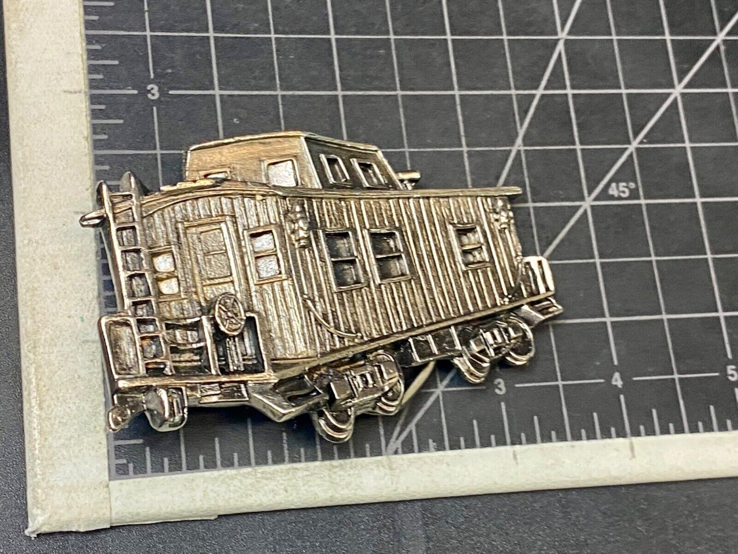 1979 caboose RR Rail Road Train Car cut out - The Great American belt buckle Co