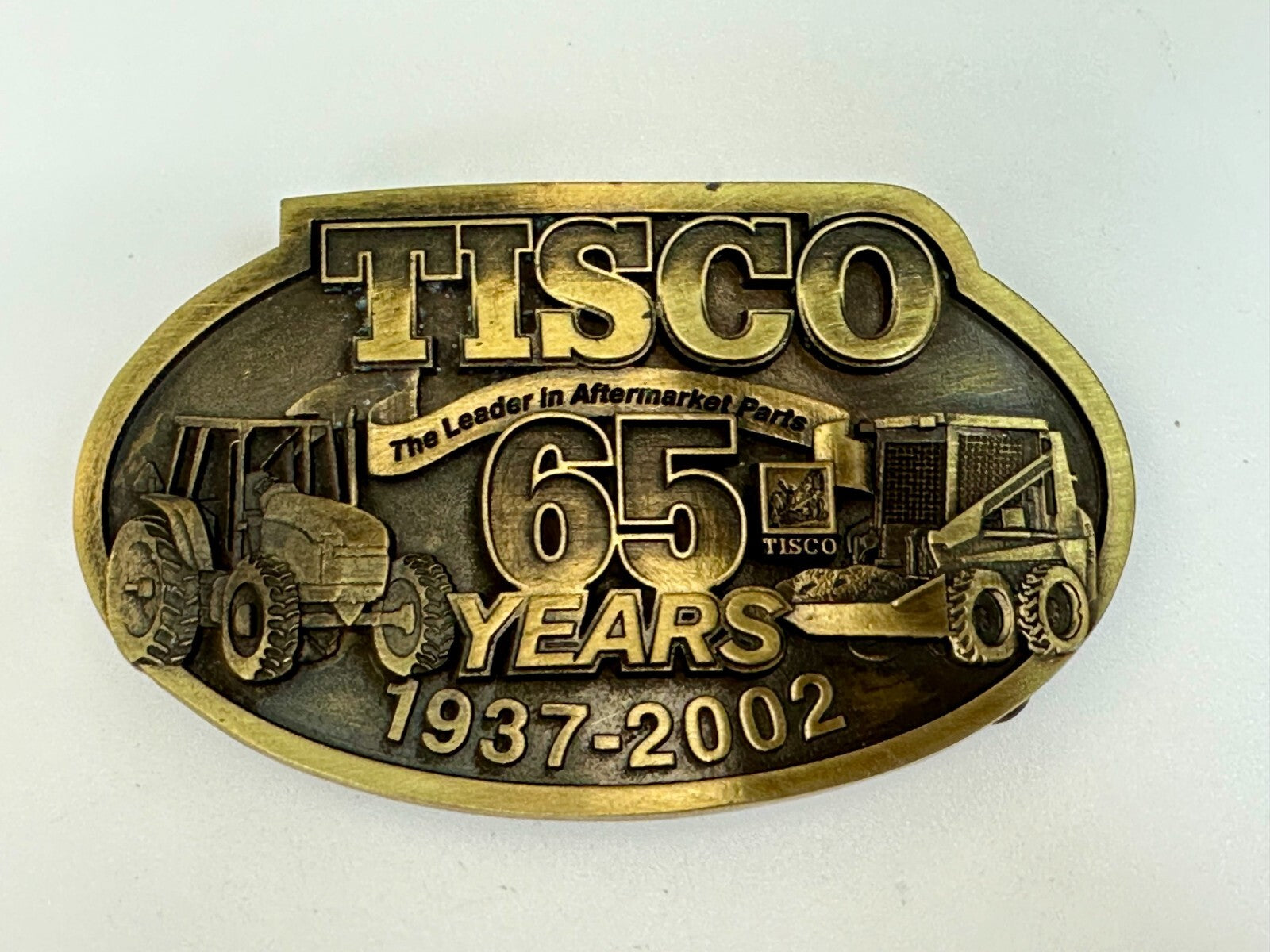 TISCO 65 Years 1937-2002 Series XIV The Leader in Aftermarket Parts Belt Buckle