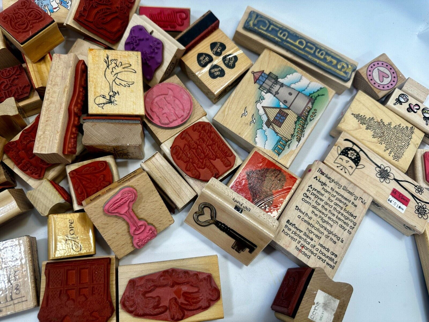 7.4 Pounds of Rubber Stamps HUGE LOT - Mostly NEW! Scrapbook Teachers SCORE!