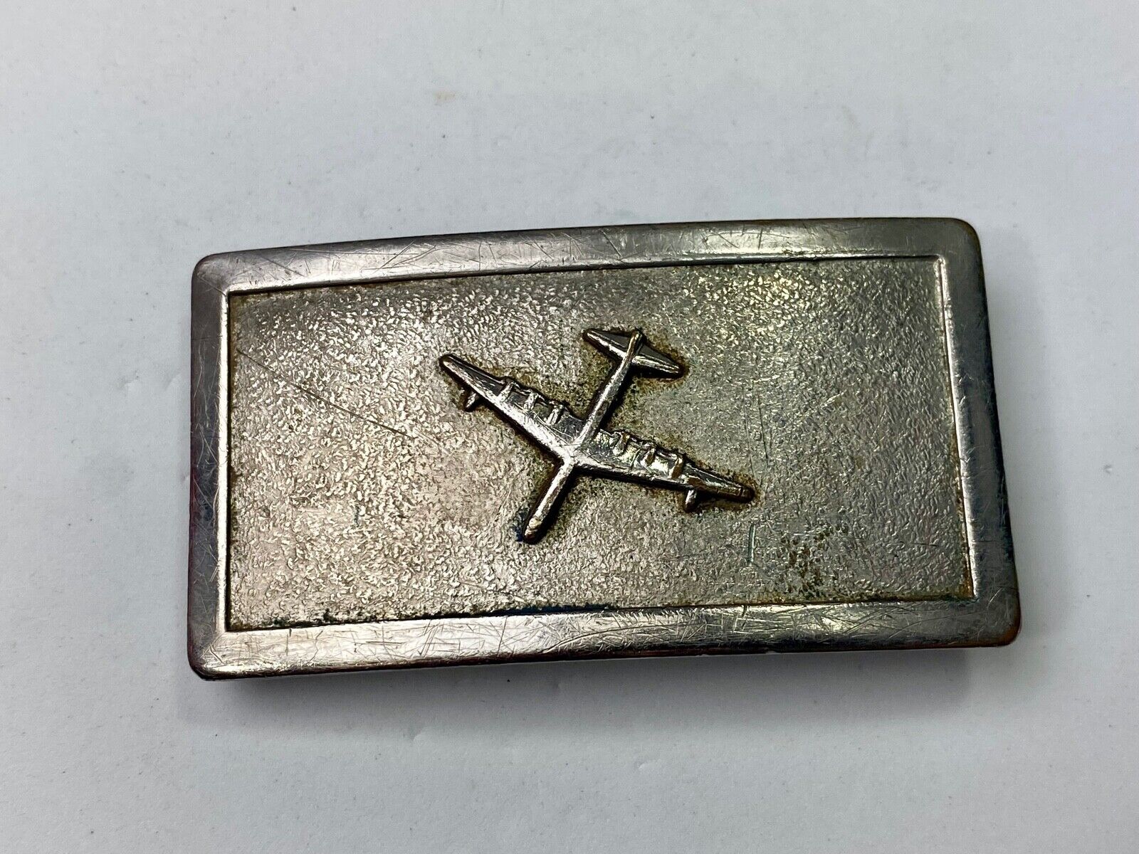 Airplane - Private Plane Pilot's Rectangular Silver Color Belt Buckle  