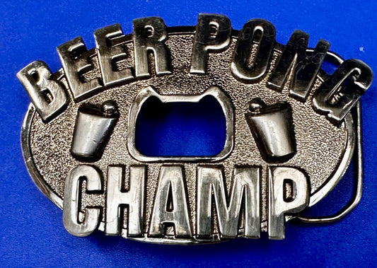 Beer Pong Champ Drunk Drinking Novelty Belt Buckle with Bottle Opener KALAN