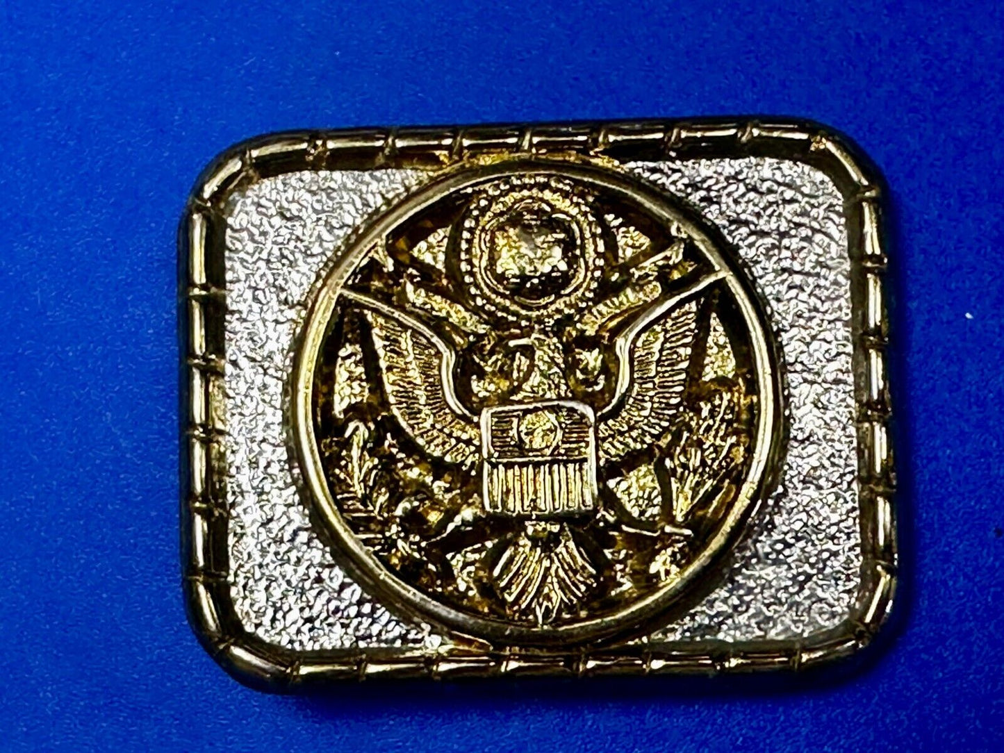 United States Of America Silver & Gold Tone Eagle Shield Arrows Usa Belt Buckle