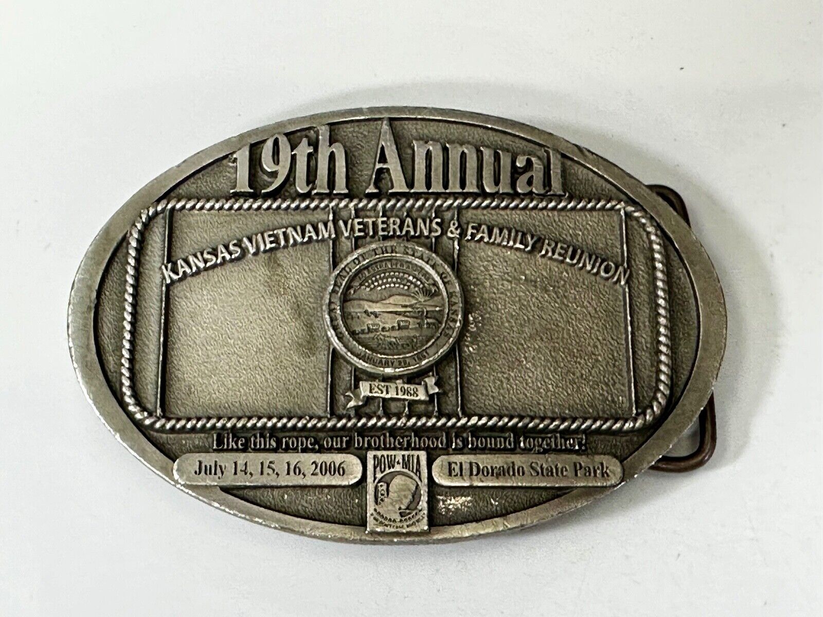 The Kansas Vietnam Veterans Family Reunion 19th Annual Commemorative Belt Buckle
