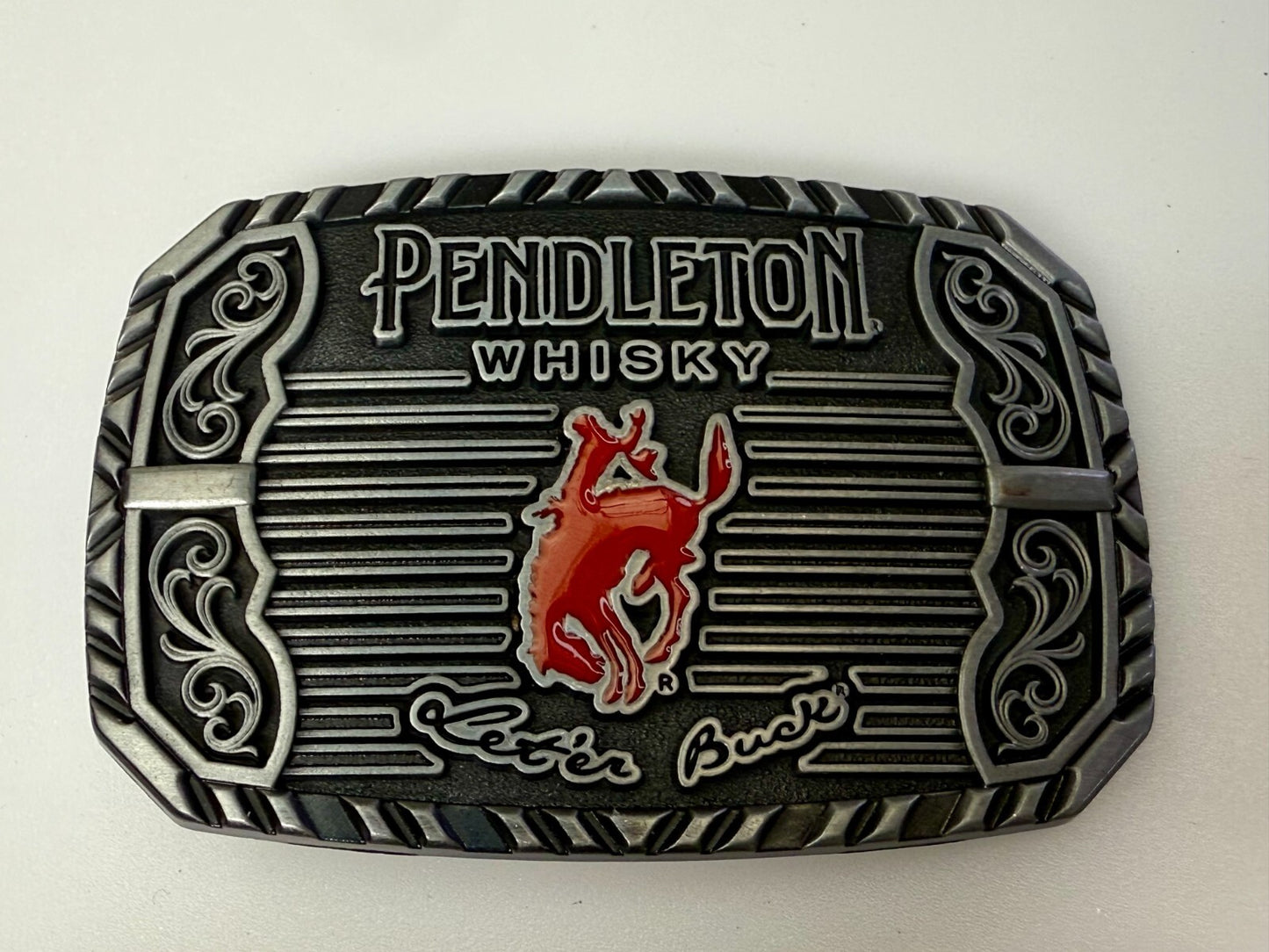 2025 Pendleton Whisky Let'er Buck Rodeo Cowboy Montana Silversmiths Belt Buckle