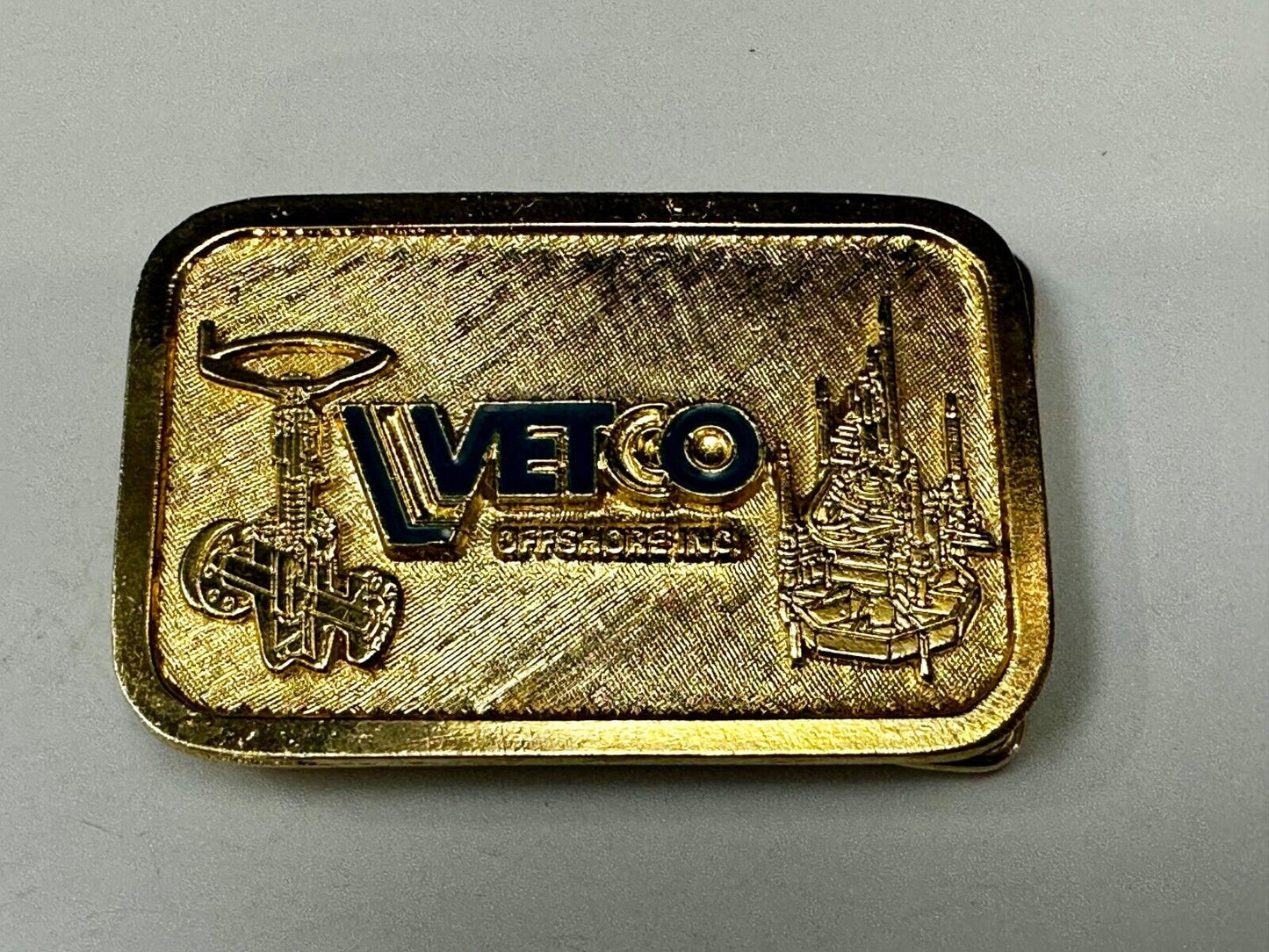 Vetco Offshore Oilfield Oil Drilling Gas Refinery Belt Buckle by Hit Line USA