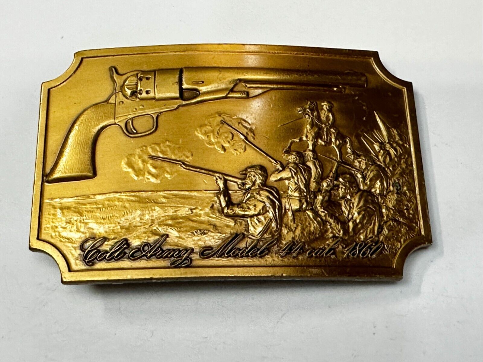 1980 Army Colt Revolvers Guns Firearms Vintage Sam Colt 44 cal Belt Buckle