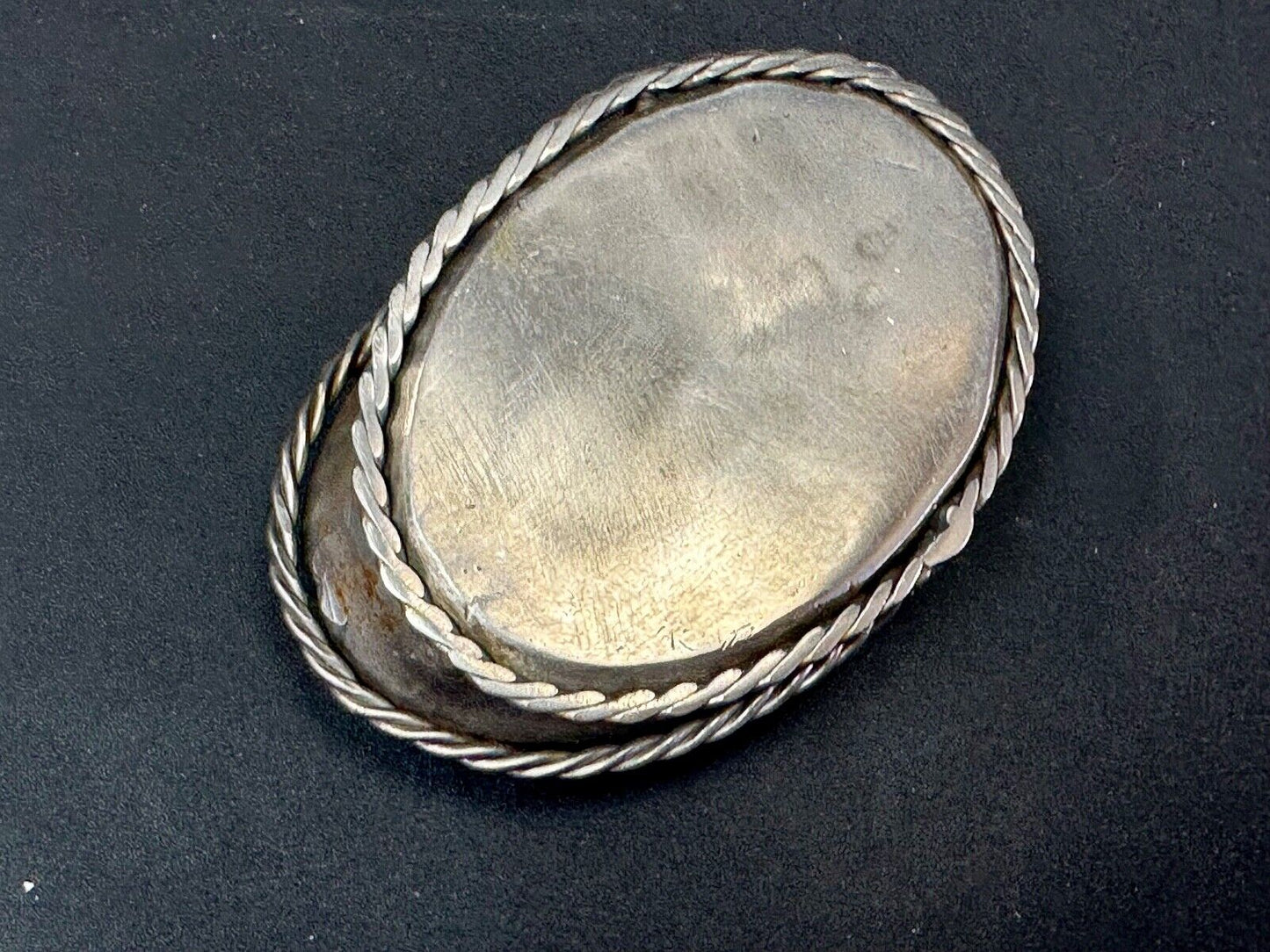 Artisan Silver color belt buckle for craft project / wear
