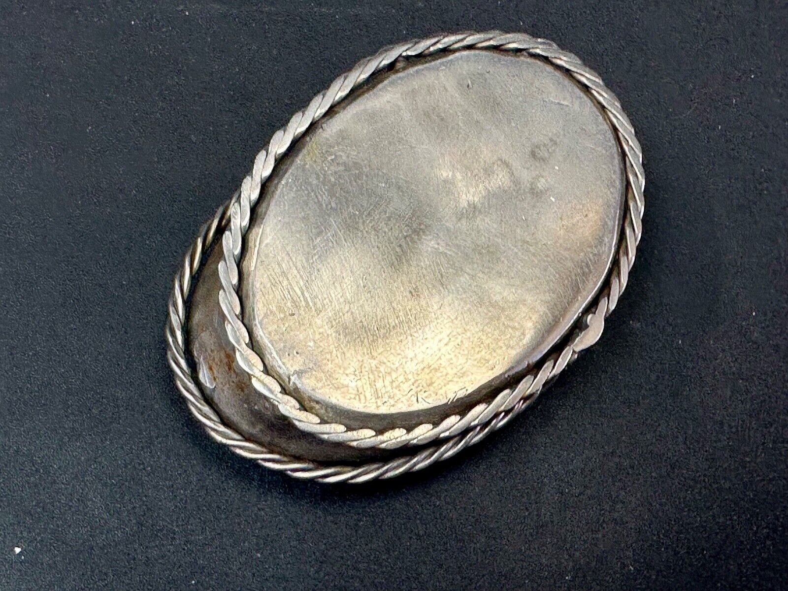 Artisan Silver color belt buckle for craft project / wear