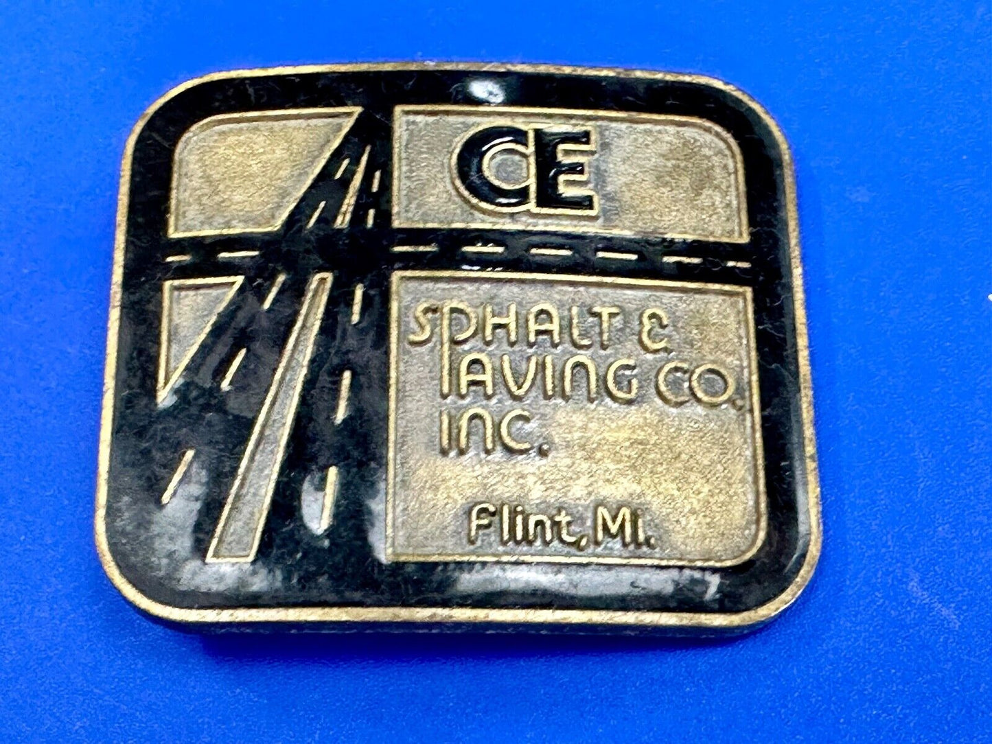 ACE Asphalt & Paving company  Flint MI Promo Adverting belt buckle