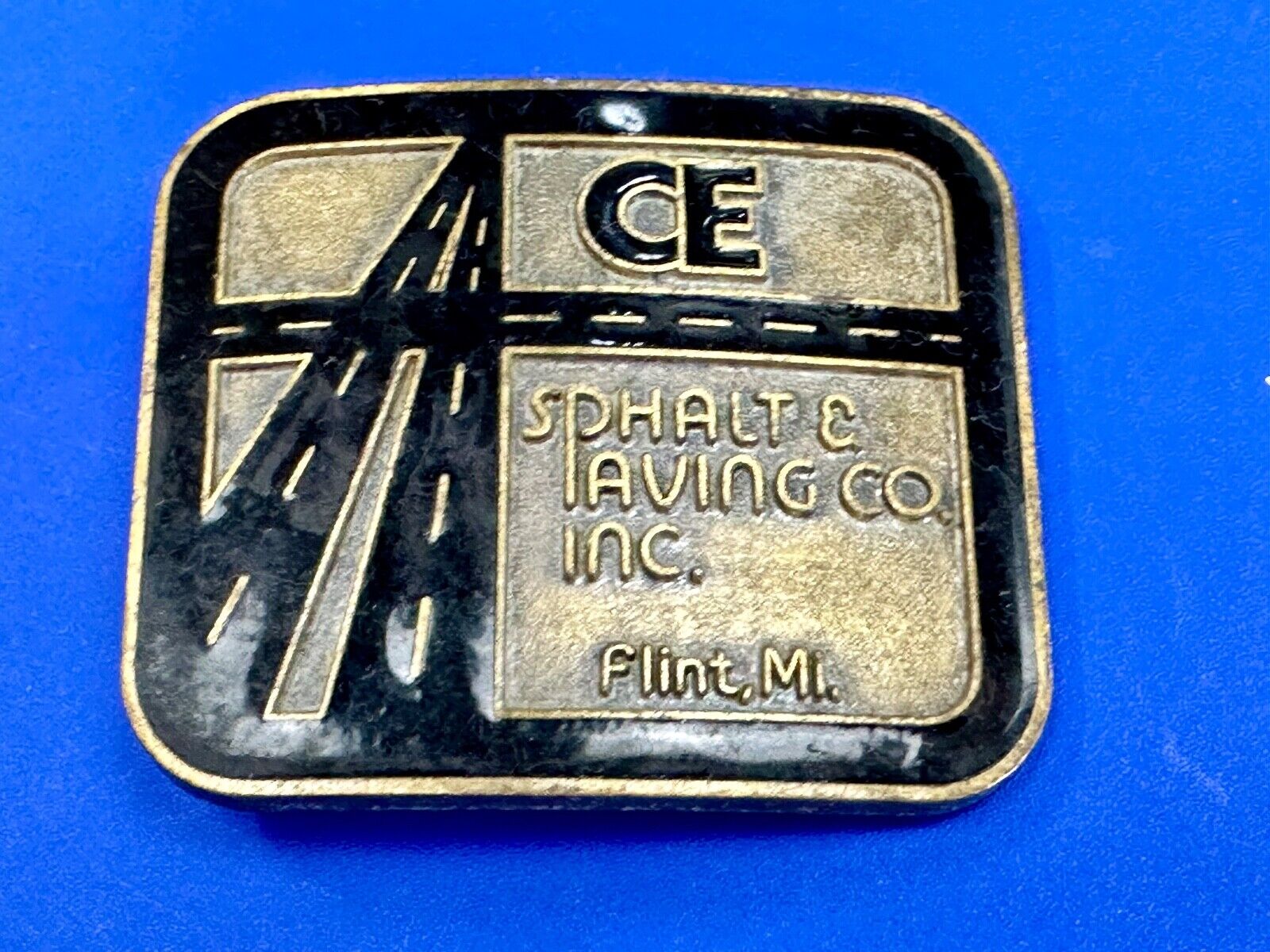 ACE Asphalt & Paving company  Flint MI Promo Adverting belt buckle