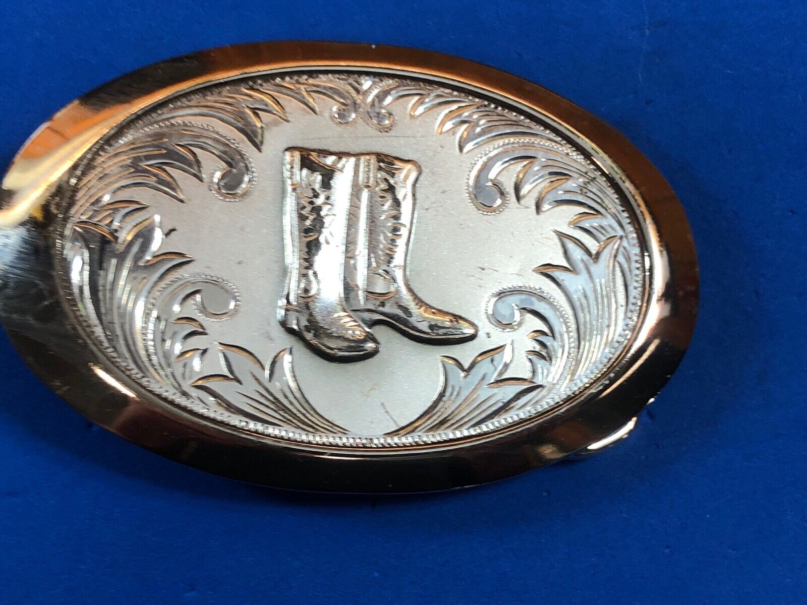 VINTAGE  **COWBOY BOOTS** ENGRAVED? WESTERN & COWBOY BELT BUCKLE