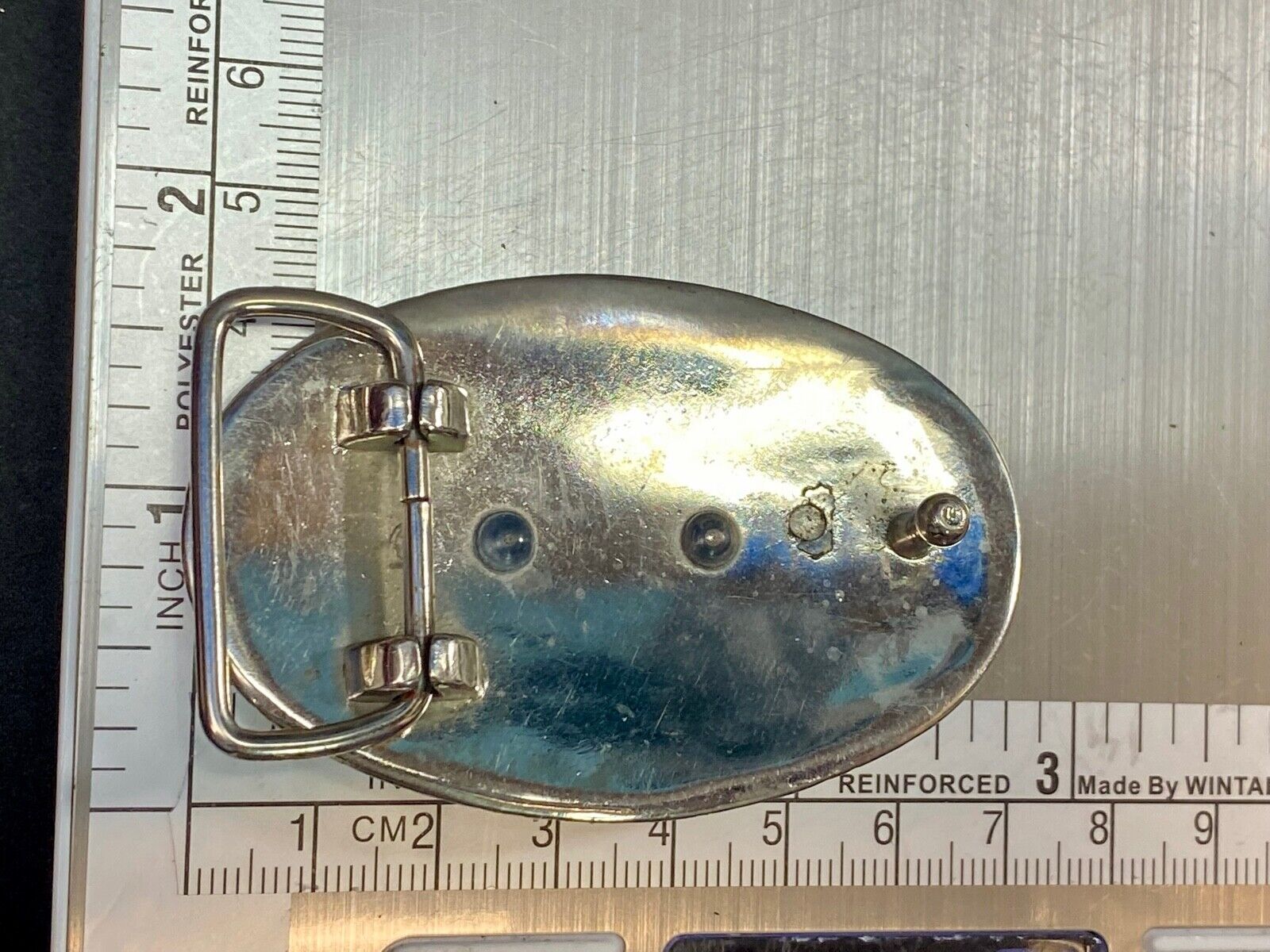 Vintage Mixed Metal Flying Hunting Diving Mountains Western Belt Buckle 