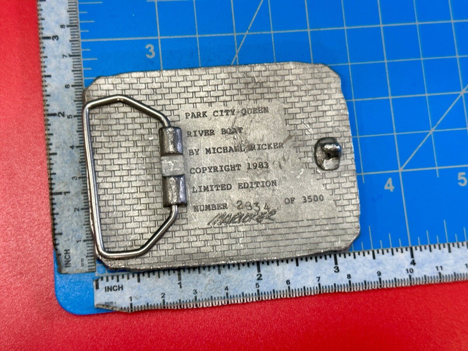 Park City Queen River Boat - Vintage Collectable art Belt Buckle Michael Rycker