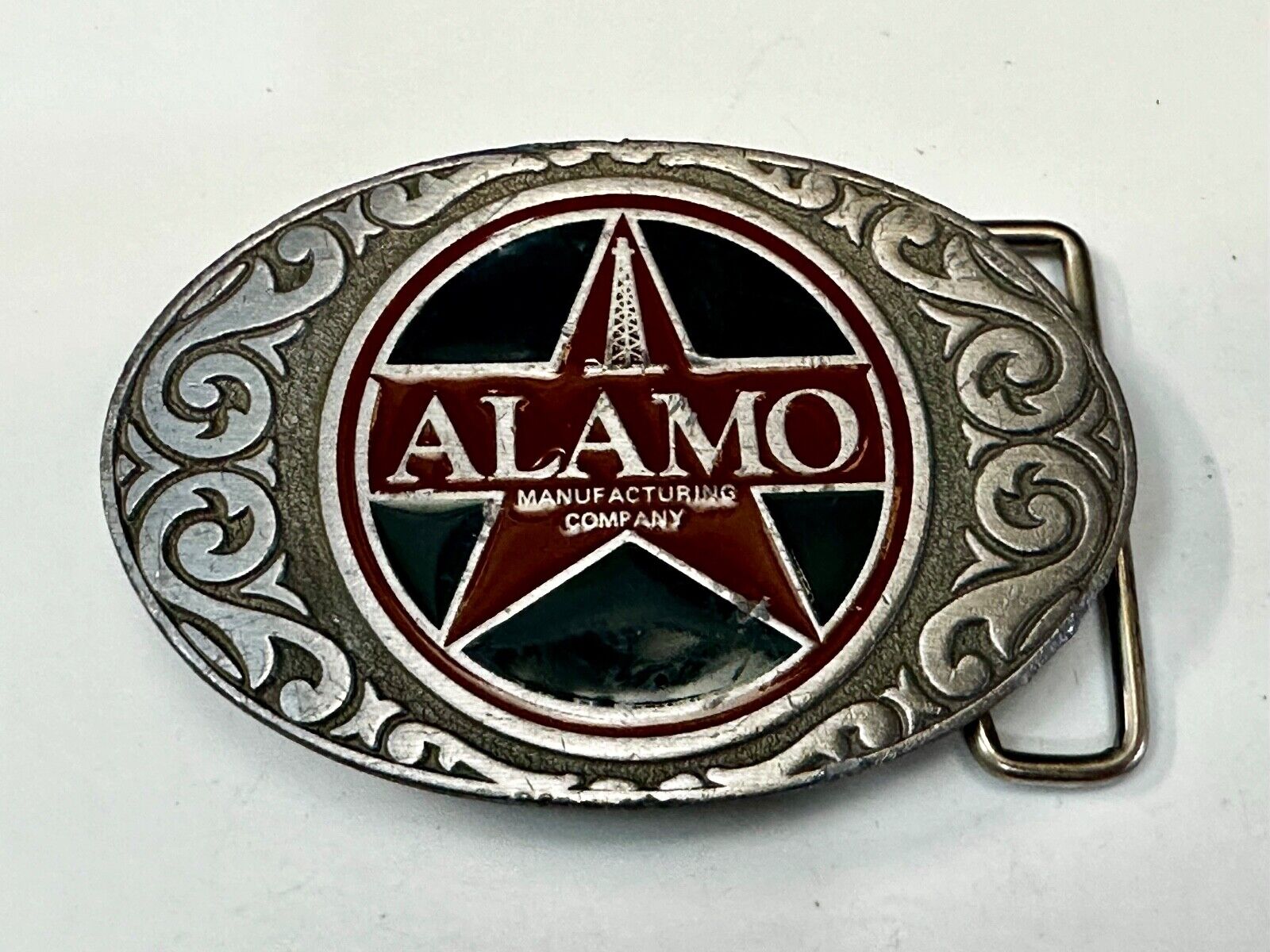 Alamo Oil Well Drilling Company Vintage Texas Star Vintage CD-Hit Belt Buckle