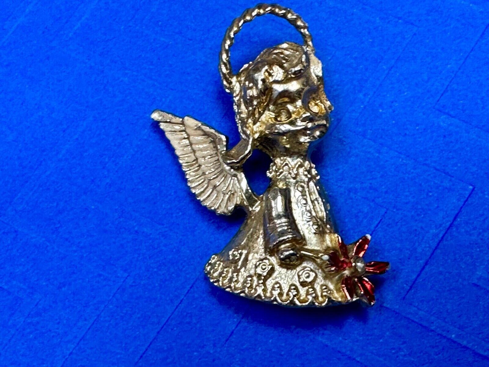Vintage Little Angel Christmas Child Holiday Gold Tone Brooch Pin GERRY'S