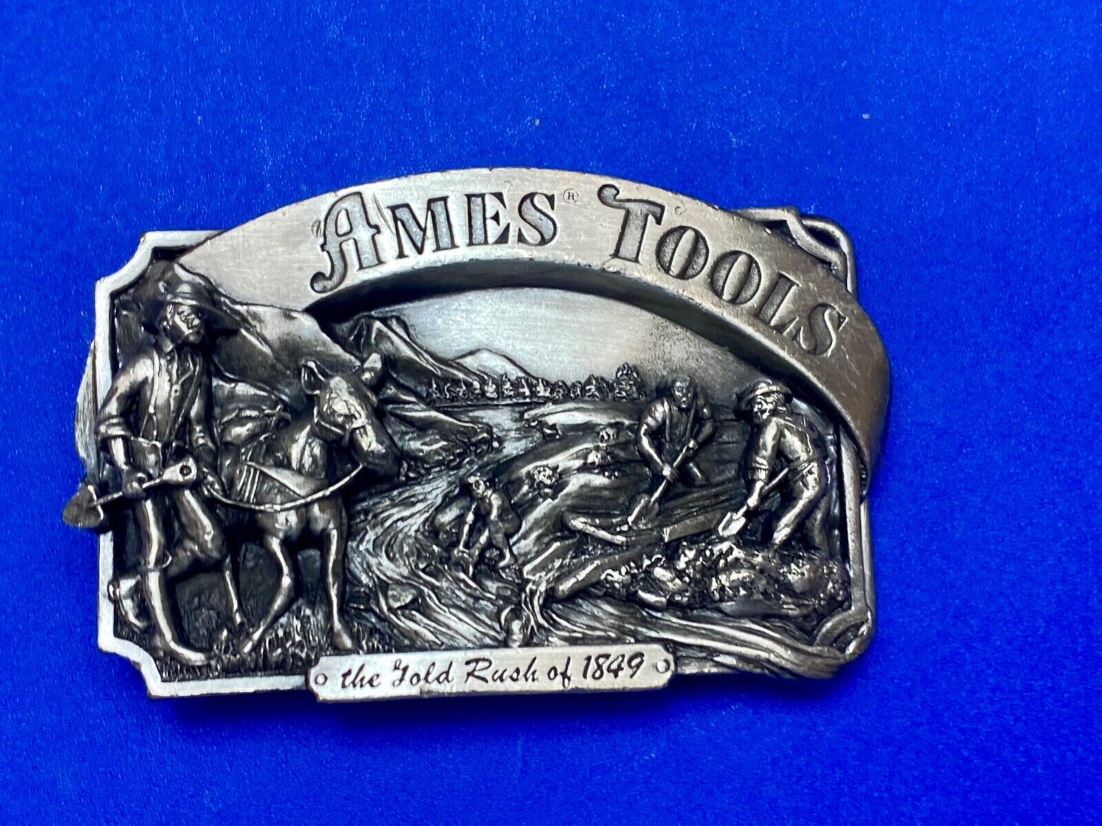 Ames Tools The gold rush of 1849 Vintage 1985 Siskiyou belt buckle