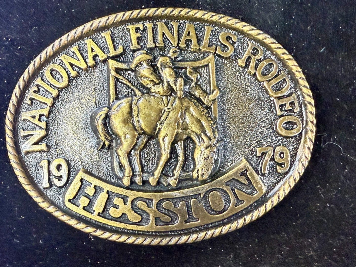 1979 Hesston NFR National Finals Rodeo Cowboys Western 5Th Edition Belt Buckle