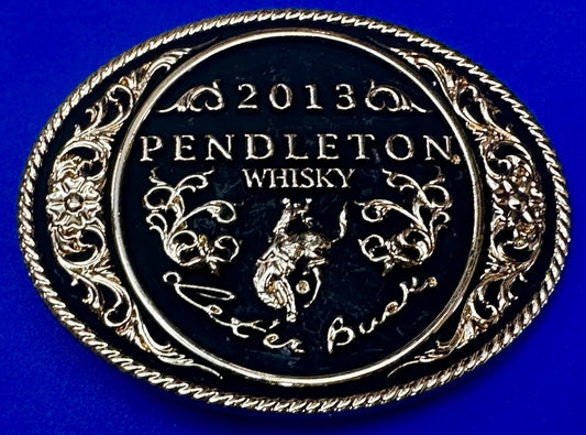 2012 Pendleton Whisky Let'er Buck Montana Silversmith Rodeo Cowboys Belt Buckle