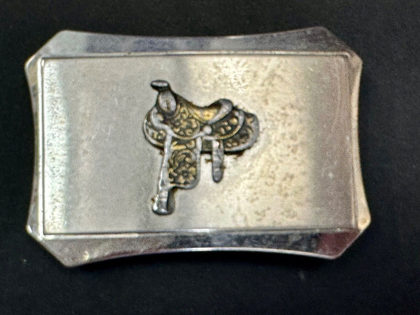 Vintage horse saddle - used Belt Buckle