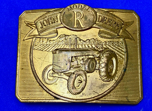 Vintage 1990 John Deere Tractors Model R Diesel commemorative belt buckle