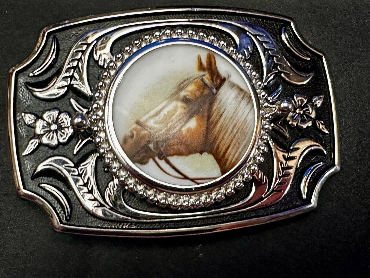 Horse Head Picture Belt Buckle - or blank for your dollar coin or 39mm stone!