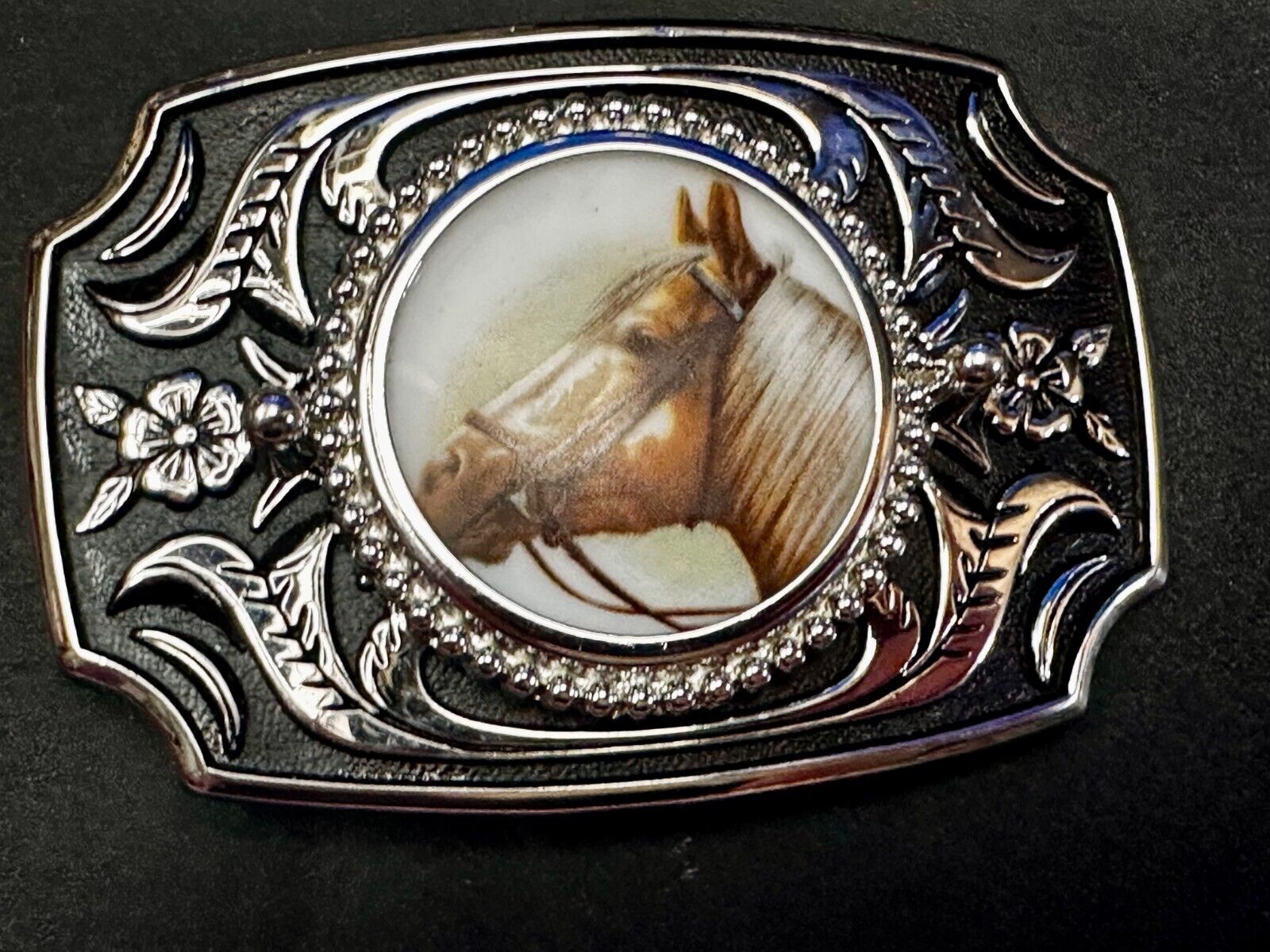 Horse Head Picture Belt Buckle - or blank for your dollar coin or 39mm stone!