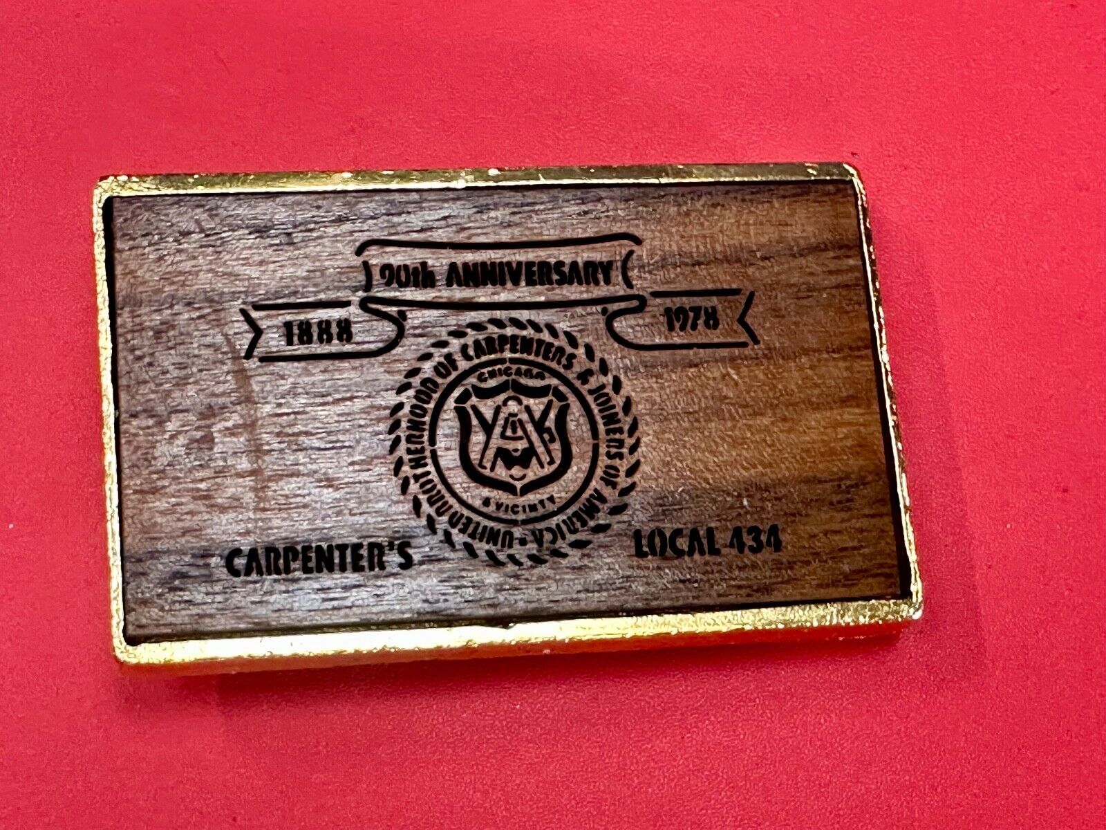 United Brotherhood of Carpenter's Union of America local 434 belt buckle