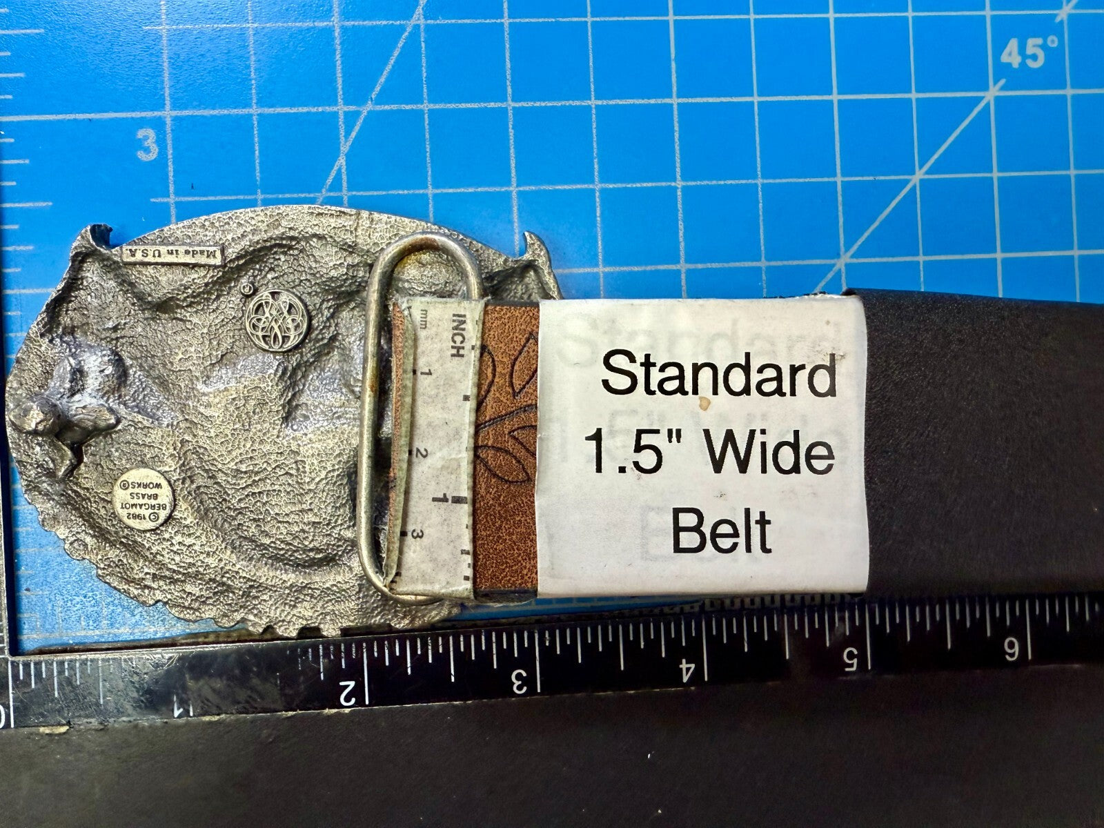 United States National Guard Air Force Army Vintage 1982 Bergamot Belt Buckle