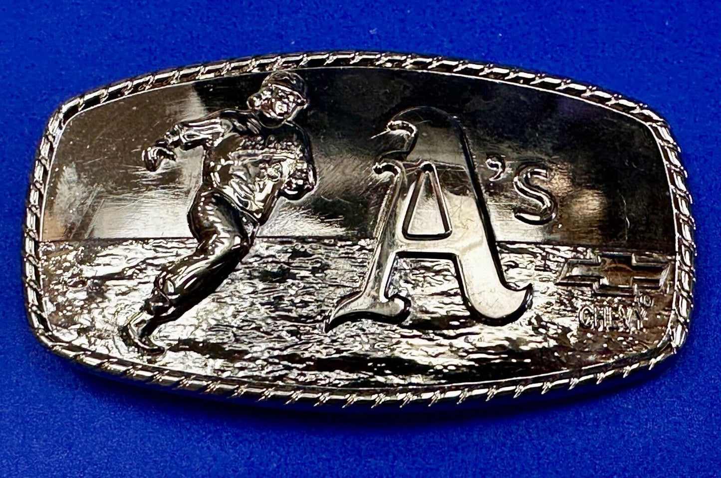 A's Baseball Logo Athletics Sports Oakland CA Silver Color Wide Belt Buckle