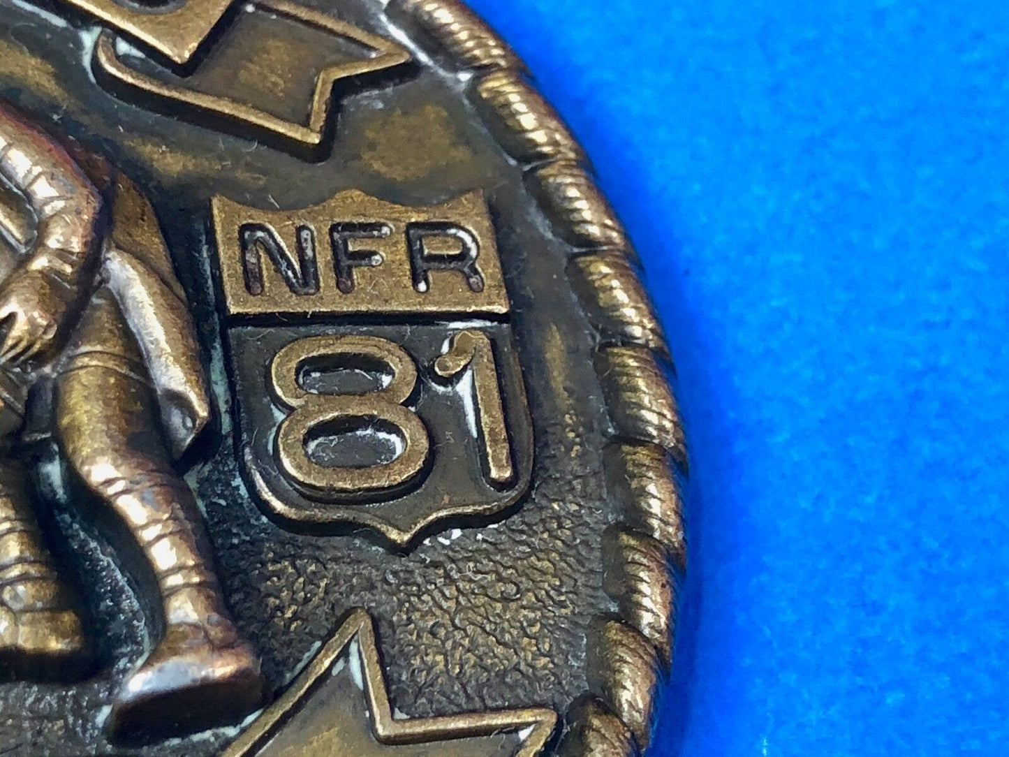 1981 Western Belt Buckle   NFR Hesston National Final Rodeo Cowboy Award 