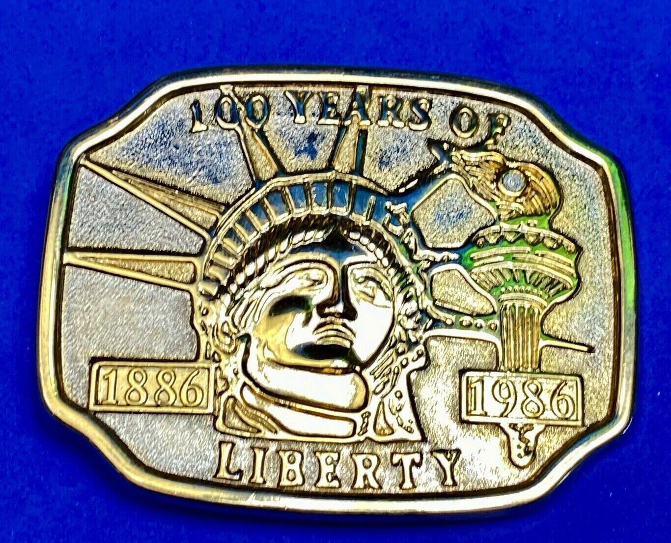 100 Years Of Lady Liberty - Nyc Iconic American Symbol Statue Belt Buckle 