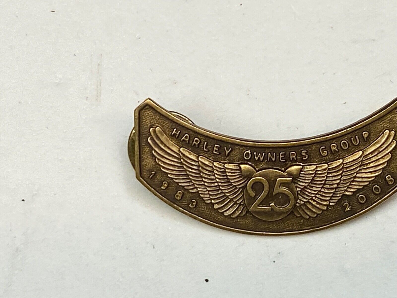 25 years! 2008 Harley Davidson HOG Harley Owners Group Motorcycle jacket Pin 