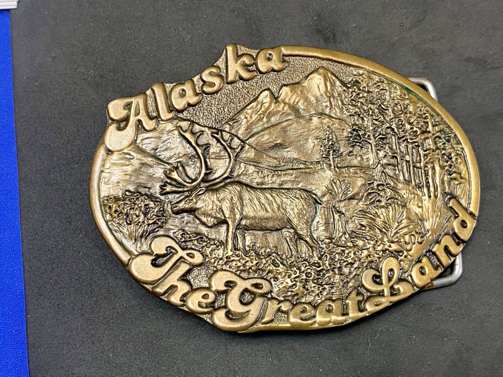 Alaska - The Great Land Vintage 1983 belt buckle - Alaska Frontier Arts LTD