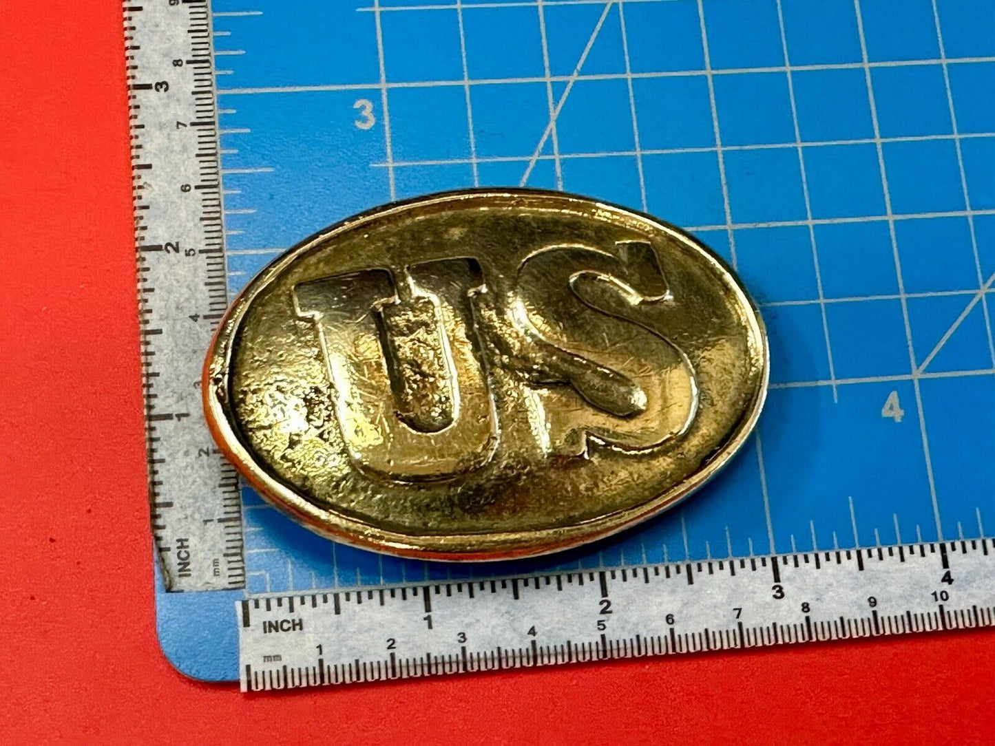US Enlisted Army Soldiers Civil War Reproduction belt buckle - Two prong back