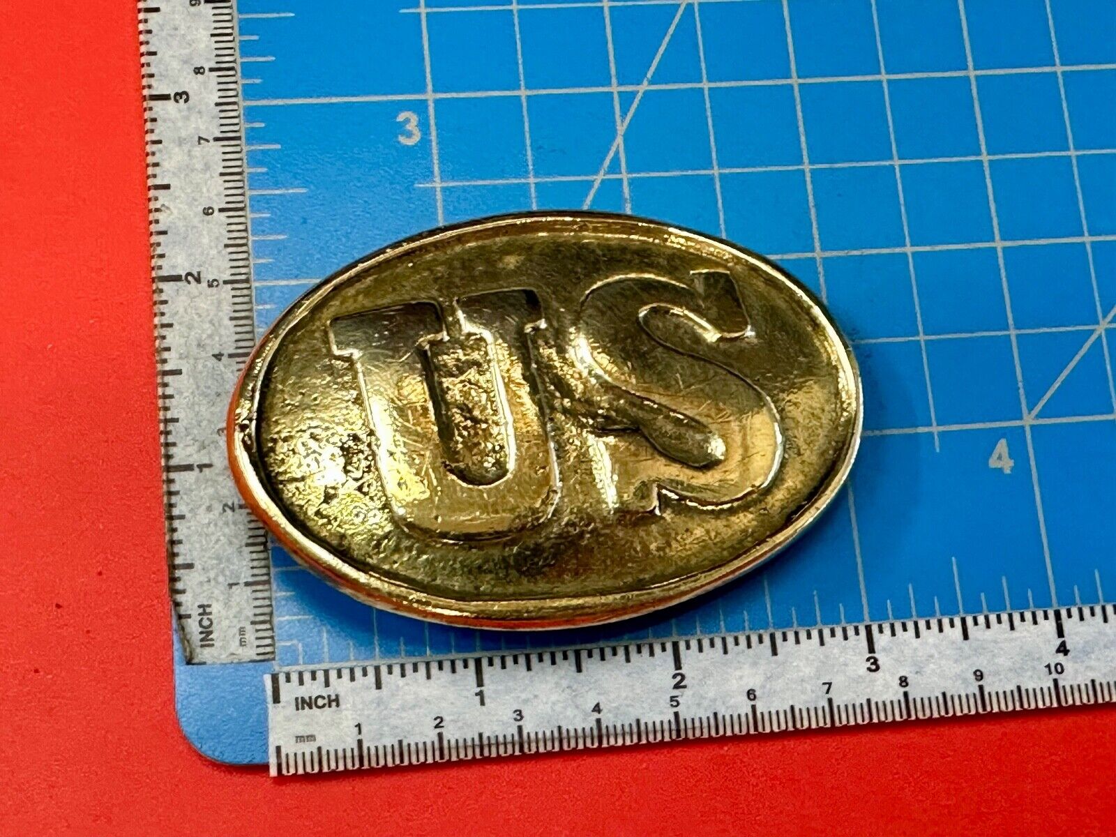 US Enlisted Army Soldiers Civil War Reproduction belt buckle - Two prong back