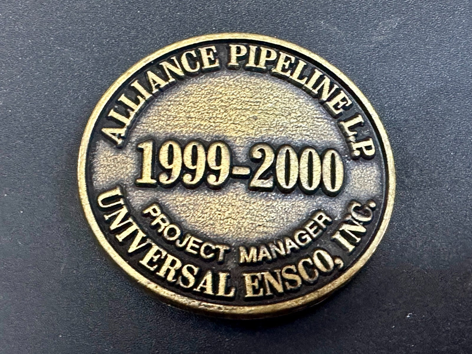Alliance Pipeline L.P Gas 1999-2000 Project Manager Universal Ensco Belt Buckle